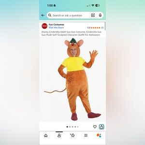 Cinderella Gus Gus costume size L